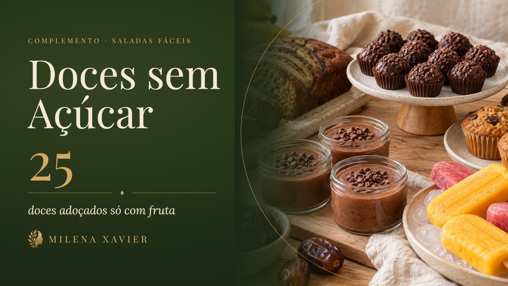 Capa do ebook Doces sem Açúcar para a Família